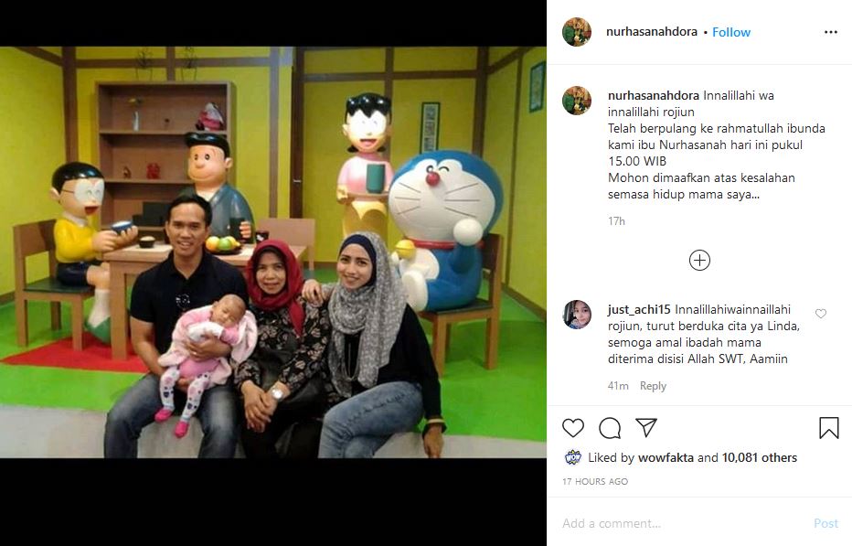 Nurhasanah Pengisi Suara Doraemon Berpulang, Warganet: Terima Kasih Telah Menemani Masa Kecil Kami