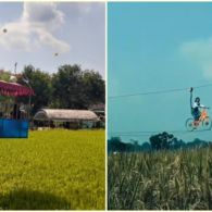 Unik Banget, Taman Wisata di Tengah Sawah yang Hits di Madiun. Dibikin Buat Tempat Main Anak-anak!