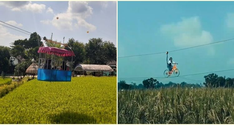 Unik Banget, Taman Wisata di Tengah Sawah yang Hits di Madiun. Dibikin Buat Tempat Main Anak-anak!