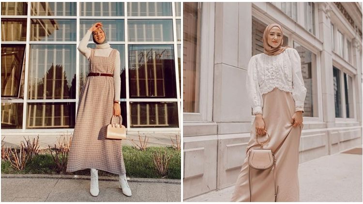 9 OOTD Hijab dan Celana Warna Cream yang Simple