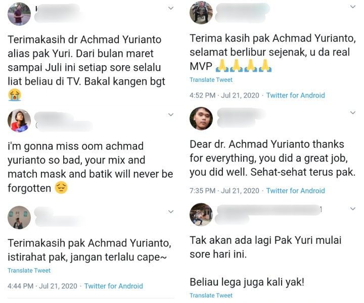 Pak Achmad Yurianto Tinggalkan Posisi Jubir, Banyak yang Mengaku Kehilangan dan Bakal Kangen