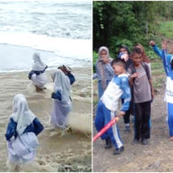 Kisah Miris Siswa di Pulau Seram, Harus Jalan Kaki 3 Kilometer dan Seberangi Sungai Deras ke Sekolah