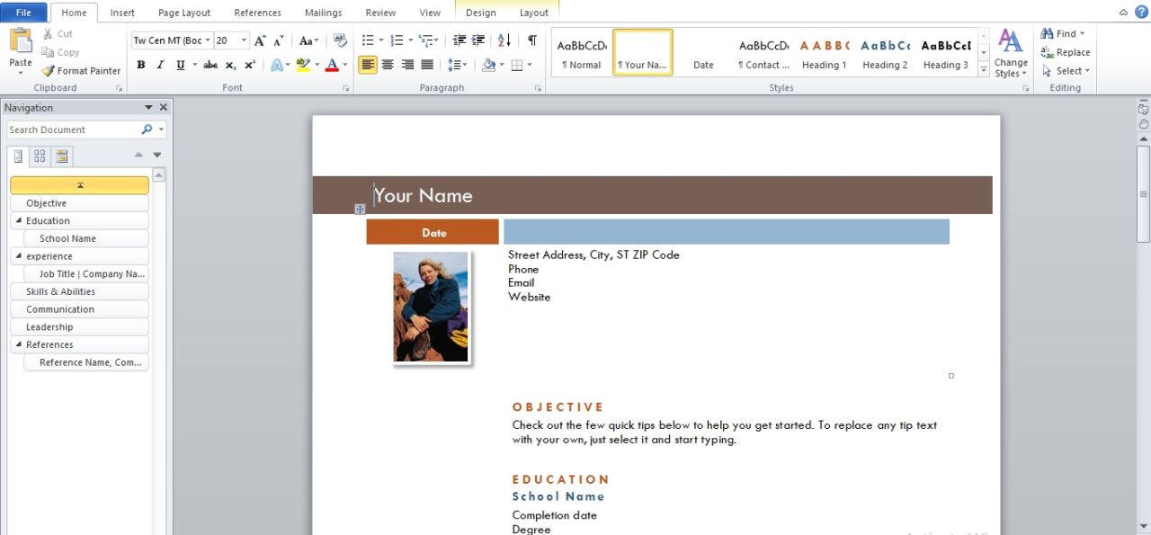 8 Langkah Simpel Bikin CV Pakai Template Microsoft Word. Desain Tersedia, Tinggal Isi Saja~