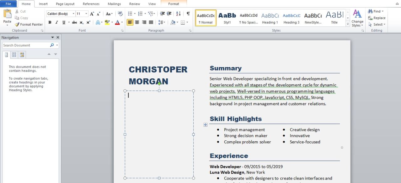 8 Langkah Simpel Bikin CV Pakai Template Microsoft Word. Desain Tersedia, Tinggal Isi Saja~