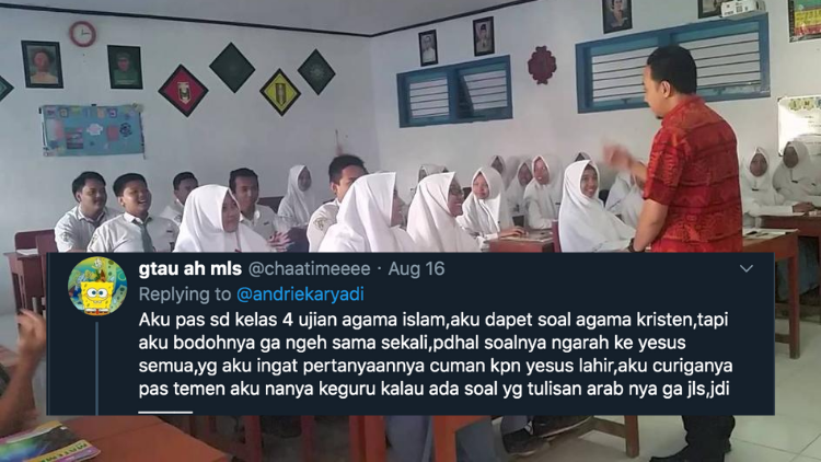 9 Kejadian Konyol Warganet Saat Pelajaran Agama di Masa Sekolah. Ternyata Mapel ini Seru juga!