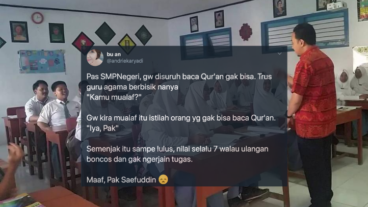 9 Kejadian Konyol Warganet Saat Pelajaran Agama di Masa Sekolah. Ternyata Mapel ini Seru juga!