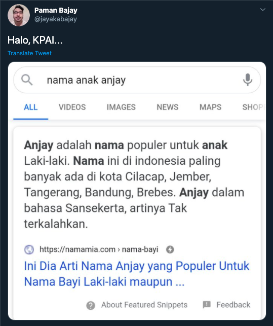 Komnas PA Larang Penggunaan Kata Anjay dan Bisa Terancam Pidana, Begini 11+ Respons Warganet. Duh~