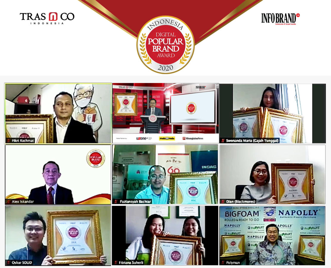 Merek-Merek Jawara Indonesia Digital Popular Brand Award 2020 di Era New Normal