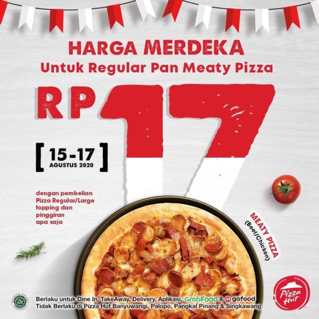 15 Promo Makanan 17 Agustus yang Enak dan Murah. Bisa Beli Pizza Seharga 17 Rupiah!