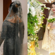 12 Ide Kebaya dengan Tudung Nikah yang Bahannya Sama. Sempurna Walau Syukurannya Sederhana