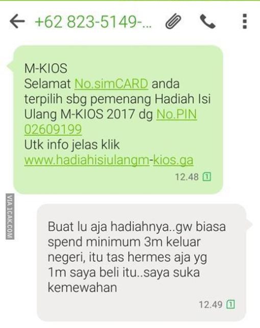 Cara Ngerjain Balik Penipu yang Suka Iming-imingi Hadiah Lewat SMS. Sesekali Kasih Pelajaran!