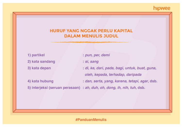 Panduan Menulis - Cara Penulisan Judul Sesuai dengan PUEBI