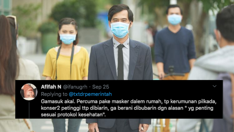 Viral Kabar Anjuran Pemerintah agar Kita Tetap Pakai Masker meski di Rumah, Begini Respons Warganet