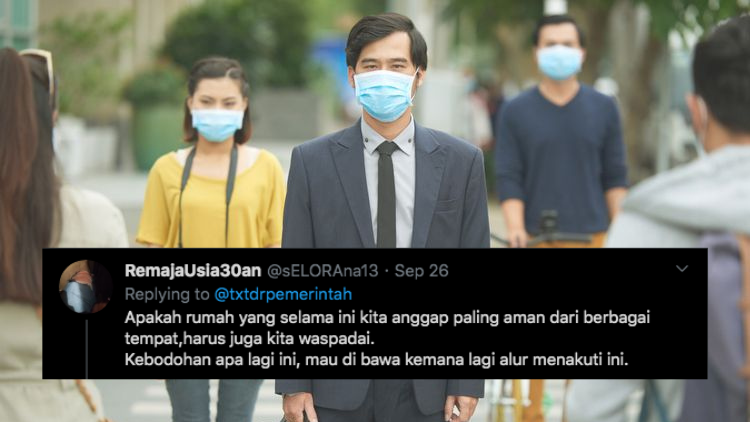 Viral Kabar Anjuran Pemerintah agar Kita Tetap Pakai Masker meski di Rumah, Begini Respons Warganet