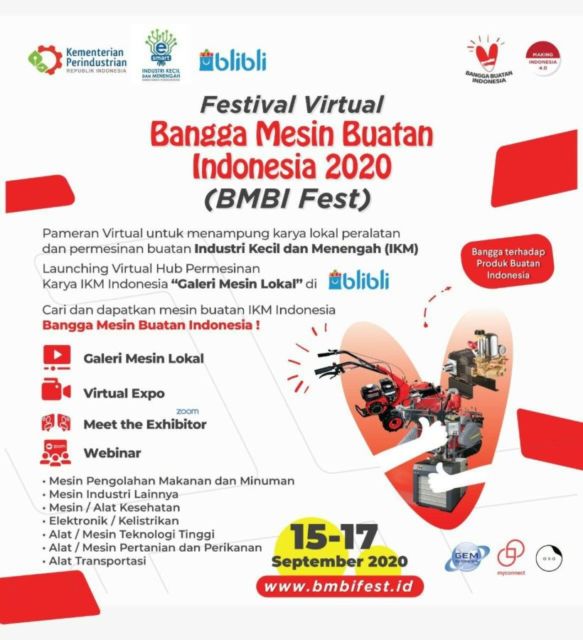 Gandeng Blibli, Kementerian Perindustrian Gelar Festival Virtual Bangga Mesin Buatan Indonesia