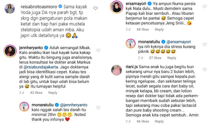 Alami Dermatitis Atopik, Wajah Bayi Mona Ratuliu Dipenuhi Ruam Merah. Sang Ibu Putuskan Diet Sehat