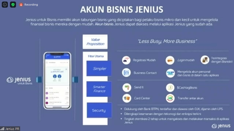 Hadir untuk Kamu yang Baru Memulai Usaha, Jenius Perkenalkan Inovasi 'Jenius untuk Bisnis'