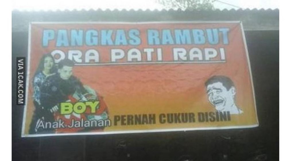 Serba-serbi Potret Kekonyolan Spanduk Salon Warga +62. Bacanya Mesti Berulang Kali, biar Paham~