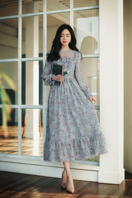 9 Model Dress Korea yang Bisa Jadi Referensi Buat Jadi Kebaya Modern. Anggun dan Manis!