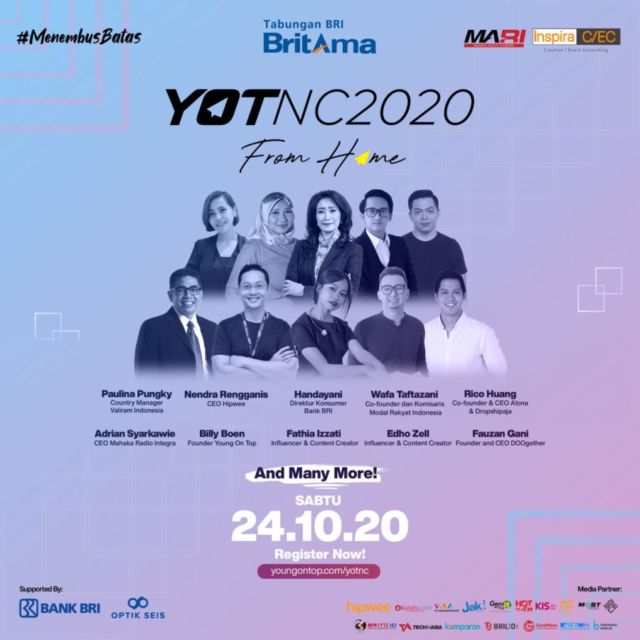 Yuk, Ikutan Young On Top National Conference 2020 from Home. Meski di Rumah, Kita Bisa #MenembusBatas