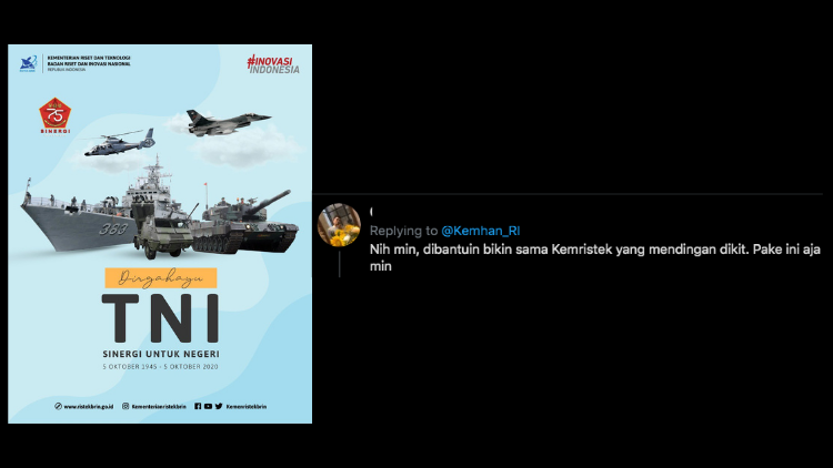 Unggah Ucapan Ulang Tahun untuk TNI, Akun Twitter Kemenhan jadi Perhatian Warganet. Kocak sih :(