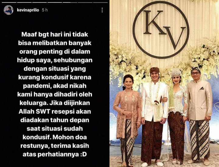 Sah! Kevin Aprilio Menikah dengan Vicy Melanie, Dapat Ucapan Selamat dari Presiden