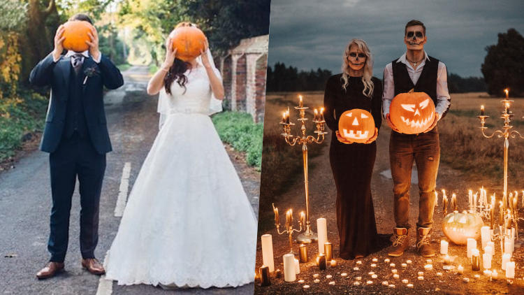 8 Ide Unik Foto Pasangan Pengantin Tema Halloween. Super Nyentrik, tapi Nggak Gitu Seram kok~