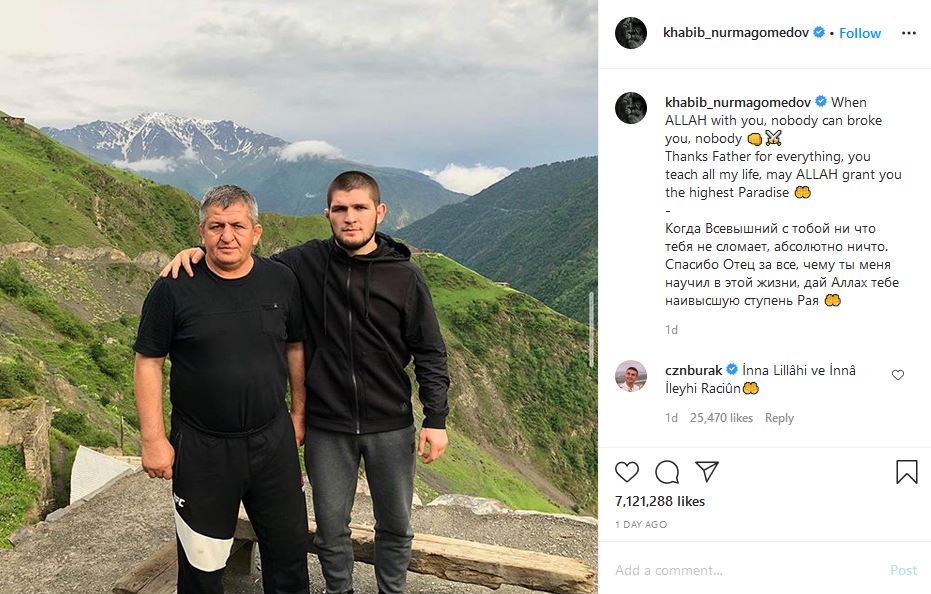 Ayah Meninggal, Khabib Nurmagomedov Umumkan Pensiun di UFC 254. Tepati Janji pada sang Ibu