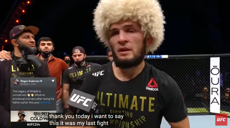 Ayah Meninggal, Khabib Nurmagomedov Umumkan Pensiun di UFC 254. Tepati Janji pada sang Ibu