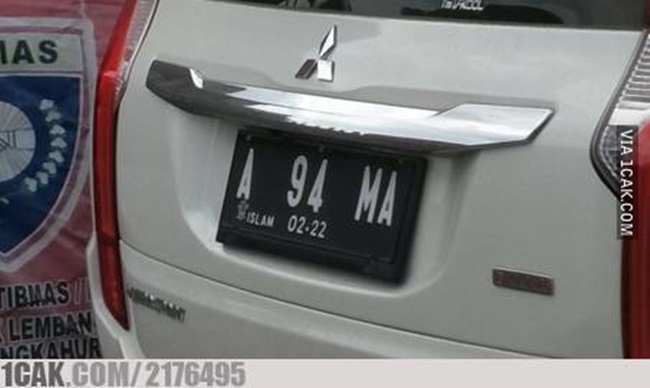 plat nomor nama keren