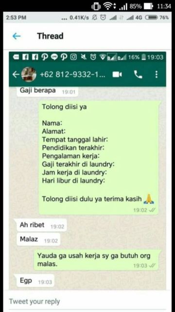 11 Deretan Chat Orang Cari Kerja yang Bikin Bingung HRD. Ini Butuh Kerja atau Cari Ribut sih?