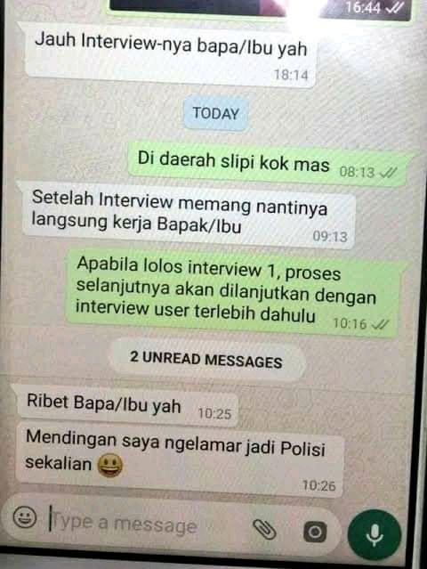 11 Deretan Chat Orang Cari Kerja yang Bikin Bingung HRD. Ini Butuh Kerja atau Cari Ribut sih?