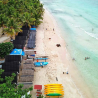 #DiIndonesiaAja-Deretan Gazebo dan Ombak yang Tenang di Pantai Nirwana