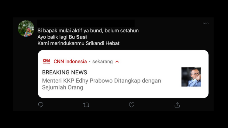 Menteri Kelautan dan Perikanan Edhy Prabowo Ditangkap KPK, Warganet Jadi Kangen Bu Susi :(