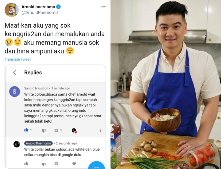 Chef Arnold Dikritik Gara-Gara Salah Ngomong Bahasa Inggris, Chef Renatta Bela dengan Pengalamannya