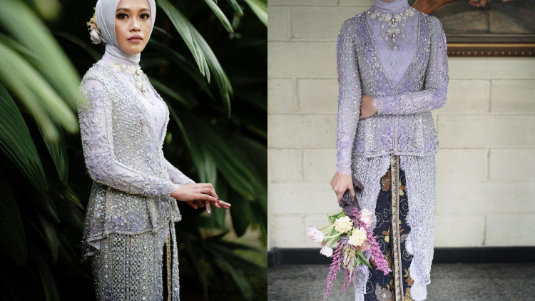 7 Ide Kebaya Lamaran Terbaru Nuansa Ungu Muda. Yang Suka Warna Pastel Lembut Gini, Cek nih!