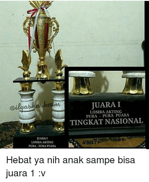 11 Piala Kocak dari Lomba yang Sebenarnya Nggak Penting-Penting Amat. Juara Nggak Bikin Bangga