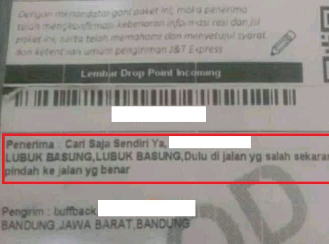 Deretan Alamat Absurd Penerima Paket ini Bikin Kurir Pening dan Darah Tinggi. Sabar, Bwang~ :D