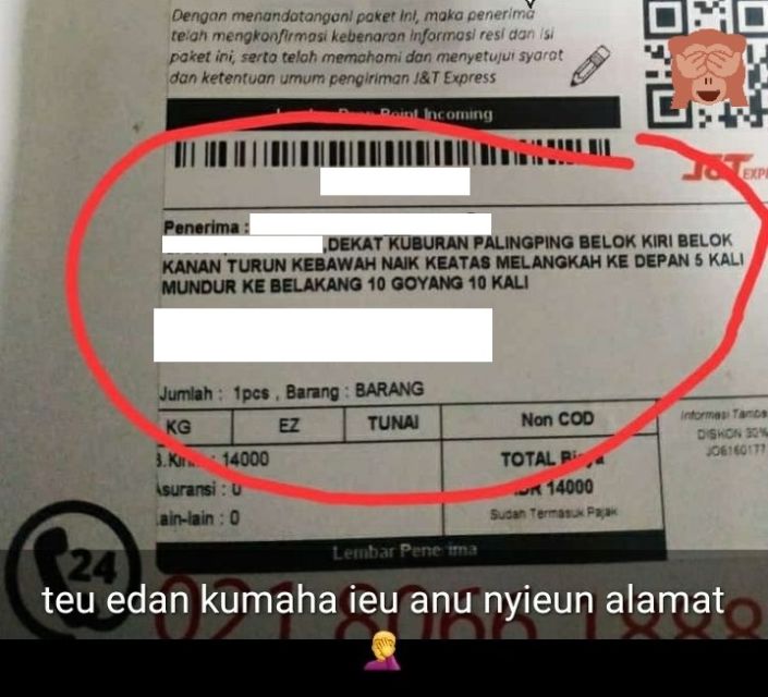 Deretan Alamat Absurd Penerima Paket ini Bikin Kurir Pening dan Darah Tinggi. Sabar, Bwang~ :D