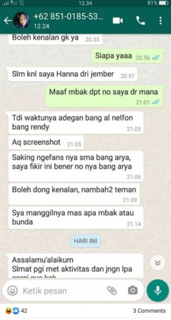 Dikira Nomor Telepon Aldebaran, Warganet ini Diserbu Chat dari para Fans Sinetron Ikatan Cinta :D