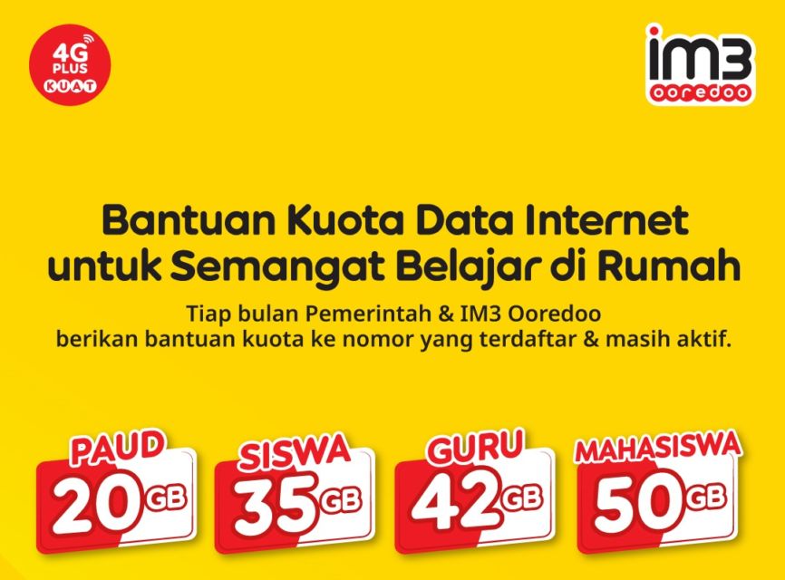 Belajar dari Rumah Tanpa Khawatir dengan Bantuan Kuota Data Internet IM3 Ooredoo