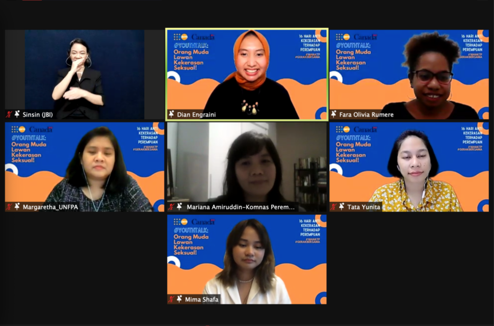 Peringati 16 Hari Anti Kekerasan Terhadap Perempuan, UNFPA Indonesia Gelar Webinar 'Orang Muda Lawan Kekerasan Seksual'