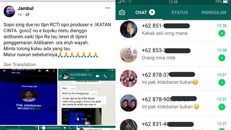 Dikira Nomor Telepon Aldebaran, Warganet ini Diserbu Chat dari para Fans Sinetron Ikatan Cinta :D