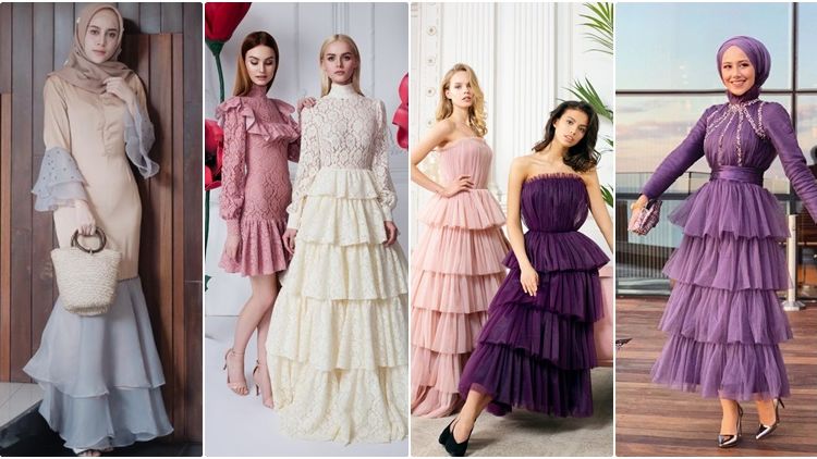 9 Model Ruffle Dress Aneka Warna Buat ke Kondangan. Siap Tampil Beda Nih!