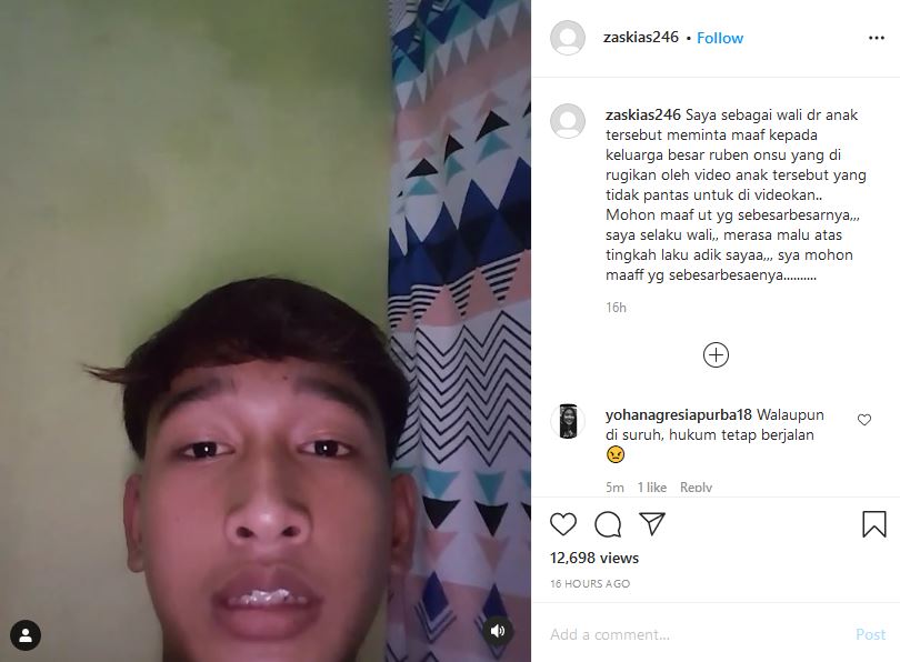 Ada Lagi Remaja yang Hina Betrand Peto Anak Pungut, Ruben Onsu: Mohon Info Keberadaannya