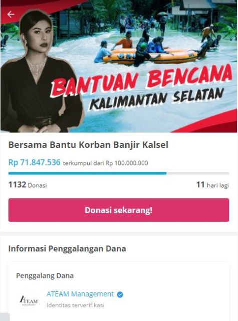 Peduli Korban Bencana Alam, 9 Seleb Gagas Penggalangan Donasi. Terkumpul hingga Miliaran Rupiah!