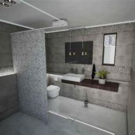 Desain Kamar Mandi Industrial yang Unik dan Berkarakter