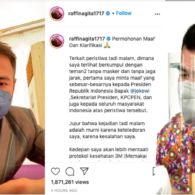 Fotonya Berkumpul Tanpa Masker Setelah Divaksin Ramai di Media Sosial, Raffi Ahmad Minta Maaf