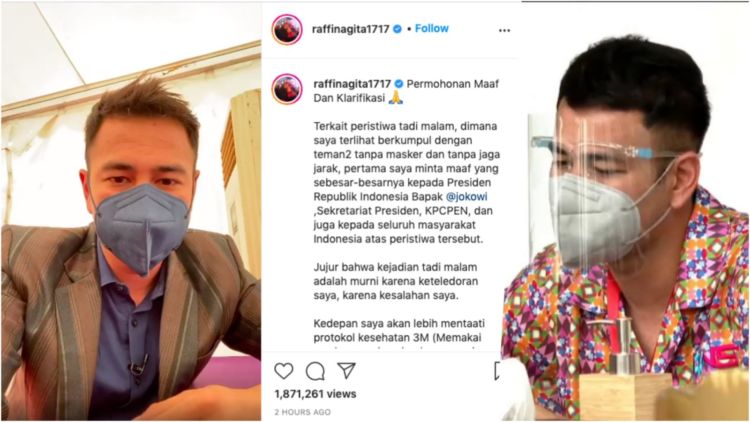 Fotonya Berkumpul Tanpa Masker Setelah Divaksin Ramai di Media Sosial, Raffi Ahmad Minta Maaf