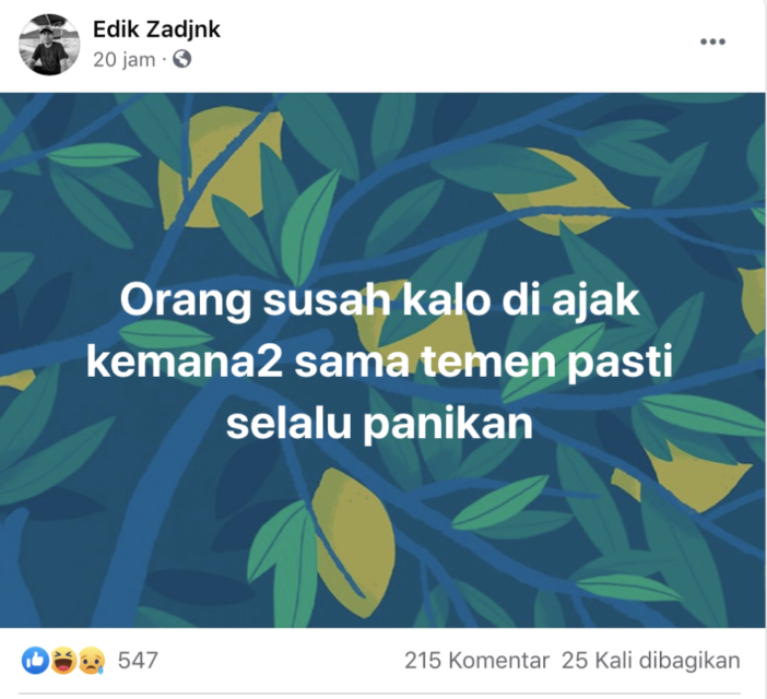 Menyelami Isi Grup Facebook Komunitas Orang Susah. Barangkali Kita Semua Satu Penderitaan, Guys!